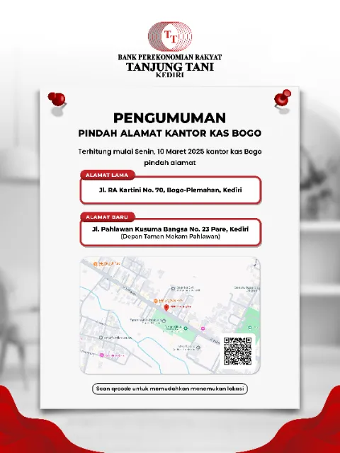 PENGUMUMAN PERPINDAHAN ALAMAT KANTOR KAS BOGO